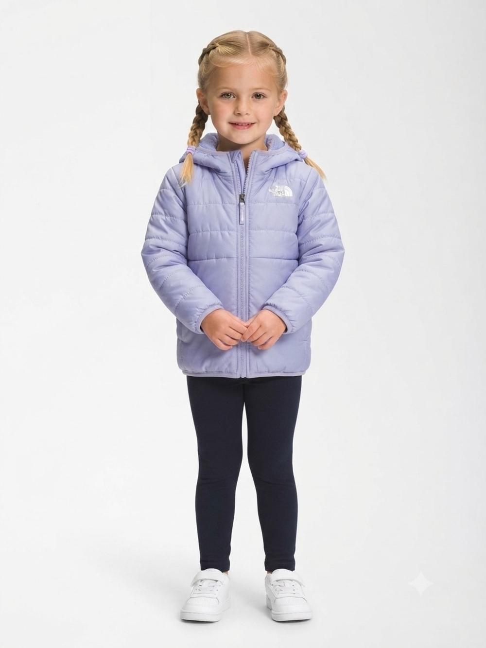 The North Face Reversible Hooded Jacket Lavender Purple Toddler 5T